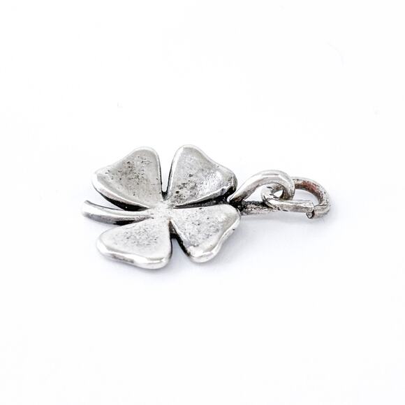Vintage Sterling Silver 925 Four Leaf Clover Charm Pendant - Picture 3 of 7